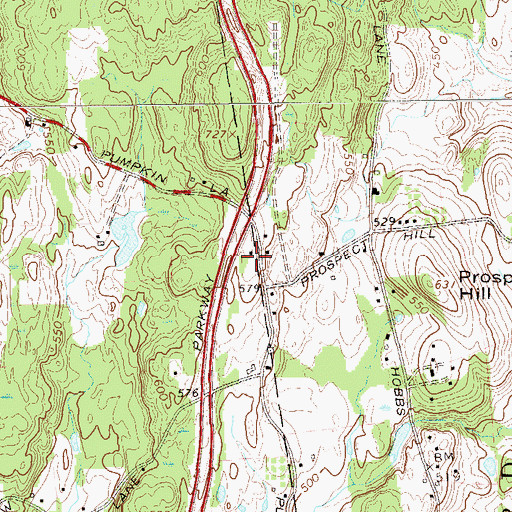 Topographic Map of Prospect Hill School (historical), NY