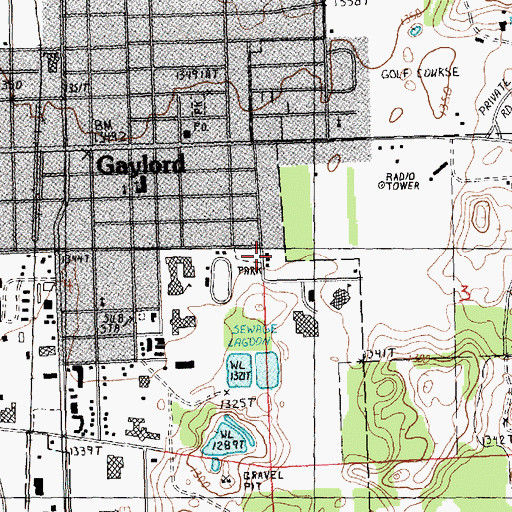Topographic Map of Doumas Park, MI