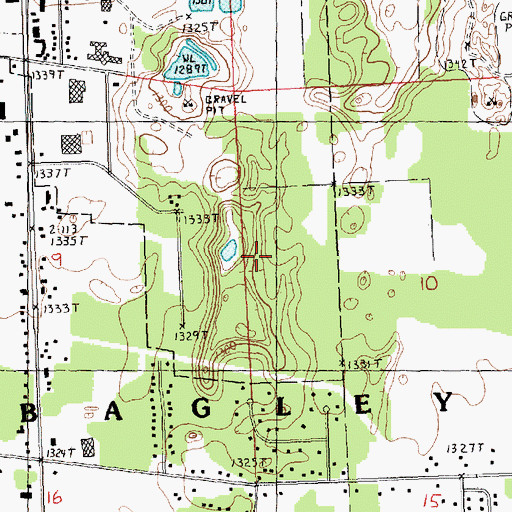 Topographic Map of Aspen Park, MI