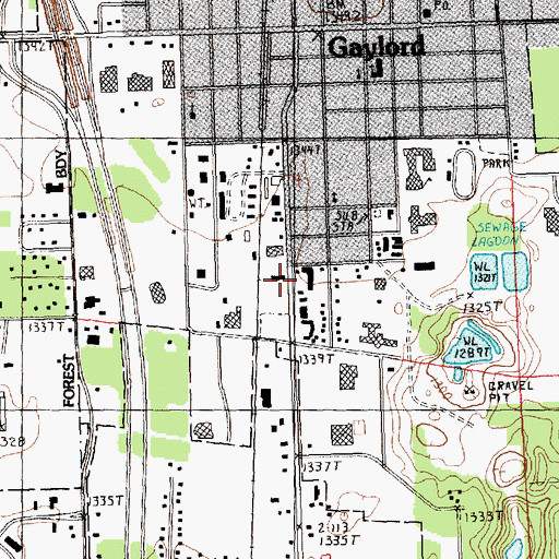 Topographic Map of Veterans Administration Clinic, MI