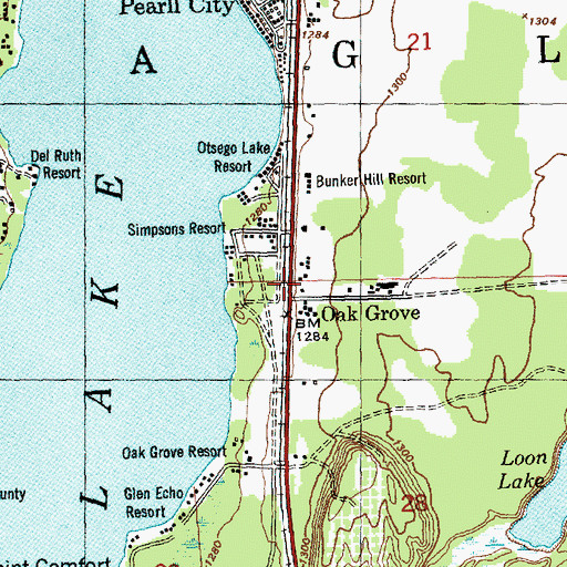 Topographic Map of Salling Post Office (historical), MI