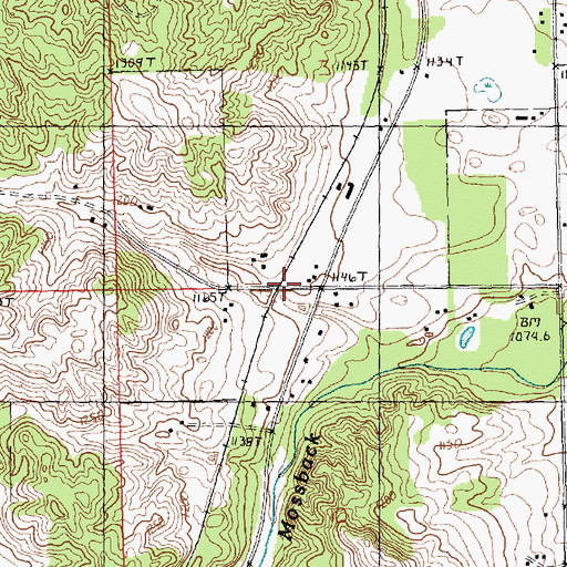 Topographic Map of Logan Post Office (historical), MI