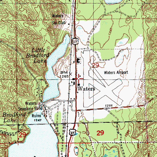 Topographic Map of Otsego Lake Township Fire Department, MI