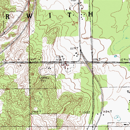 Topographic Map of Resurrection Catholic Cemetery, MI
