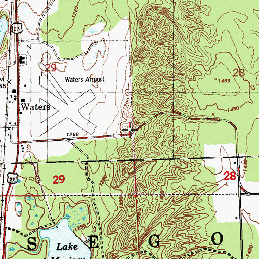 Topographic Map of Interchange 270, MI