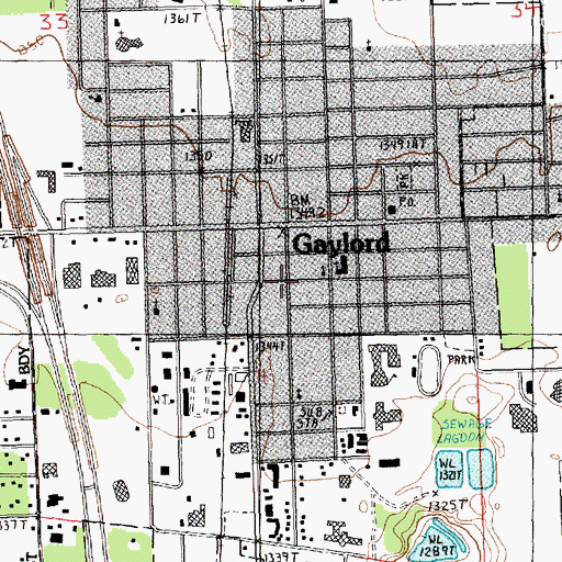 Topographic Map of First Congregational Church Historical Marker, MI