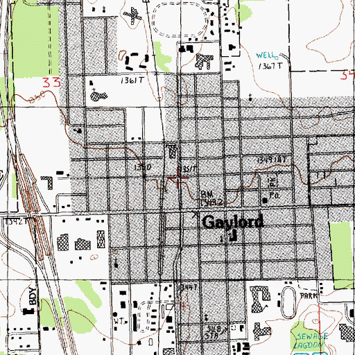 Topographic Map of Saint Mary's Catholic Church Historical Marker, MI