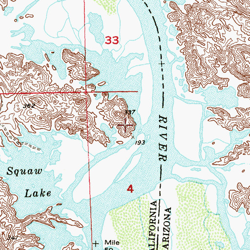 Topographic Map of Senator Wash, CA