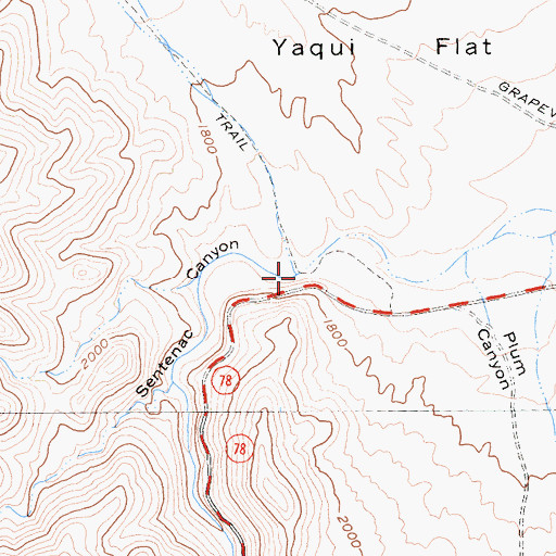 Topographic Map of Sentenac Canyon, CA