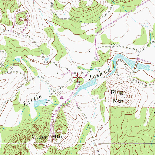 Topographic Map of White Cemetery, TX