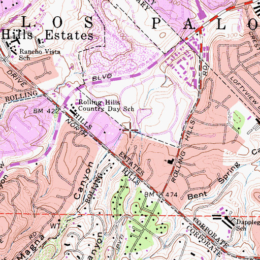 Topographic Map of Sepulveda Canyon, CA
