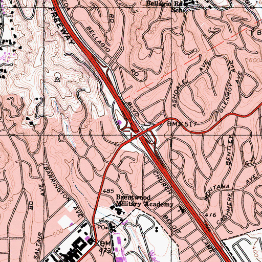Topographic Map of Sepulveda Canyon, CA