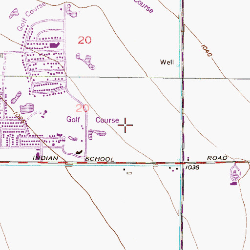 Topographic Map of Liberty Village, AZ