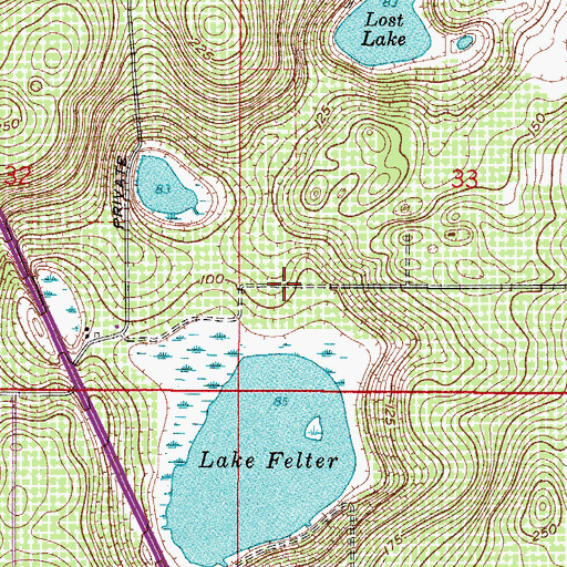 Topographic Map of Lost Lake Elementary School, FL