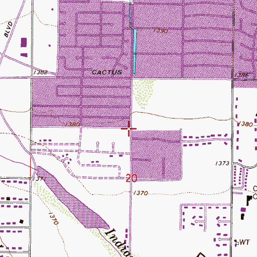 Topographic Map of Links Point, AZ