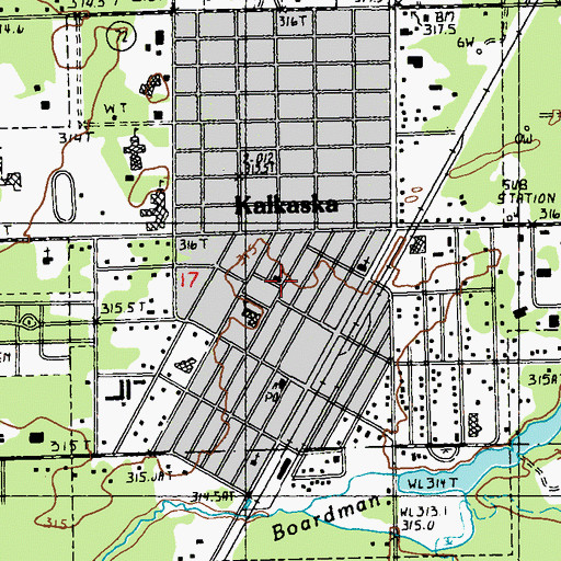 Topographic Map of Peoples Church, MI