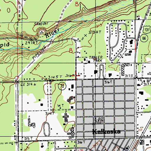 Topographic Map of Seventh Day Adventist Church, MI