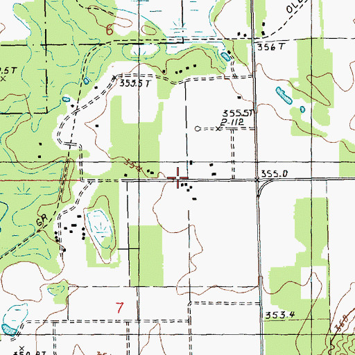 Topographic Map of Wilderness Christian Assembly Church, MI