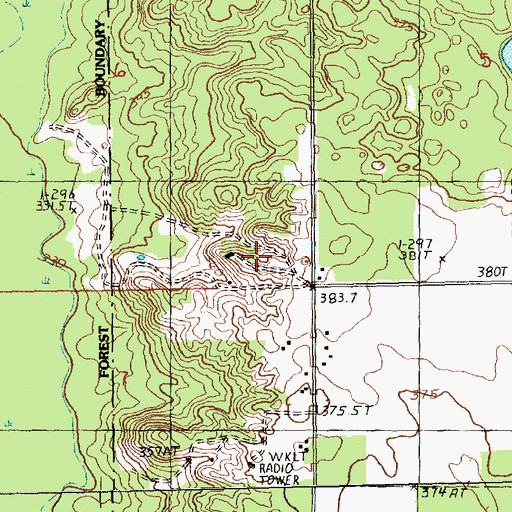 Topographic Map of Grandview Golf Club, MI