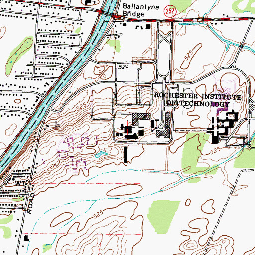 Topographic Map of James E Gleason Building, NY