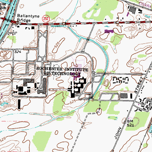 Topographic Map of Alexander G Bell Hall, NY