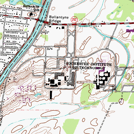 Topographic Map of Bausch And Lomb Visitor Center, NY