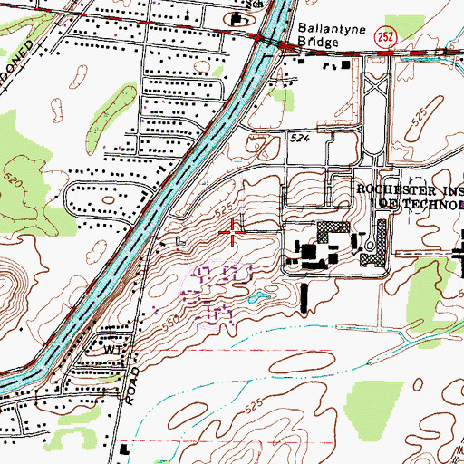 Topographic Map of L Slaughter Center For Integrated Manufacturing Study, NY