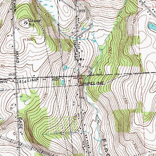 Topographic Map of Finch Hollow School (historical), NY