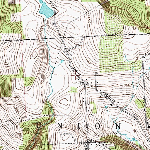 Topographic Map of Barnum Hill School (historical), NY