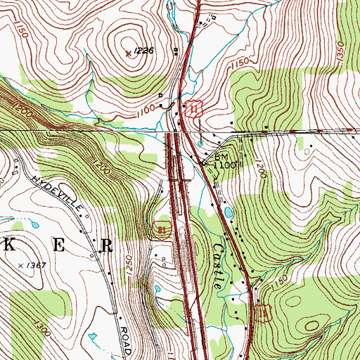 Topographic Map of Puffer School (historical), NY