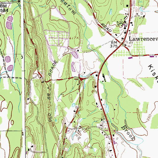 Topographic Map of Lawrenceville School (historical), NY