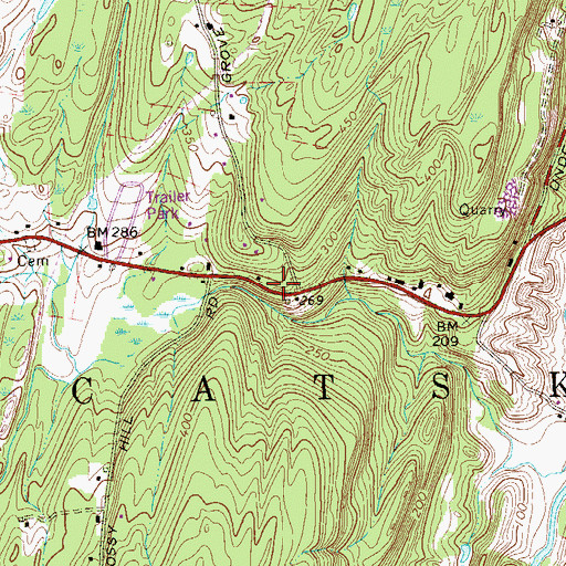 Topographic Map of Pine Grove School (historical), NY