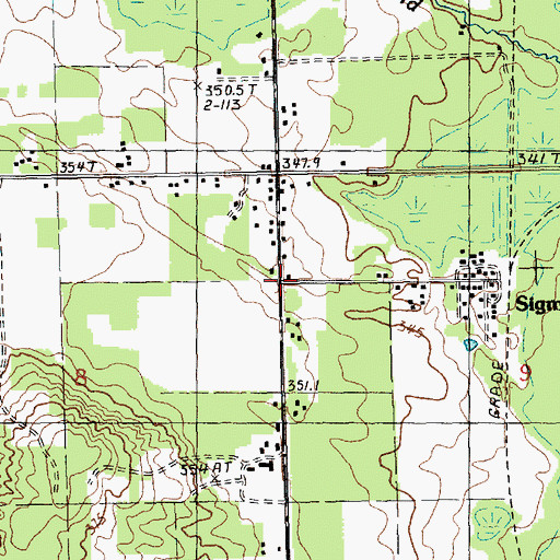 Topographic Map of Sigma Post Office (historical), MI