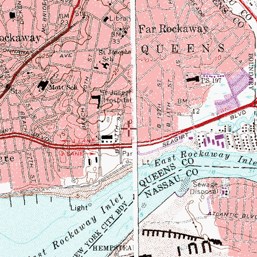 Topographic Map of Yeshiva Darchei Torah, NY