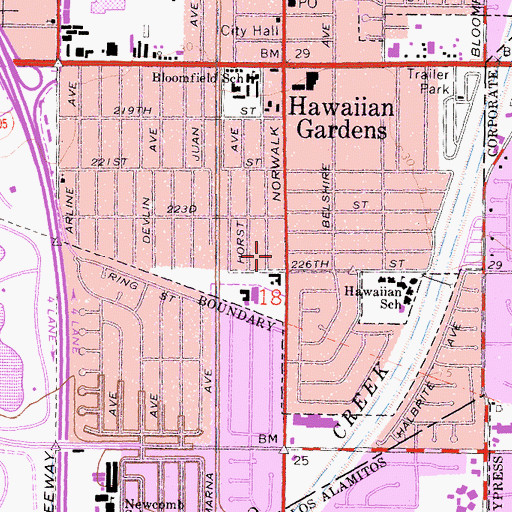 Topographic Map of Way Out Ministries Christian Academy, CA