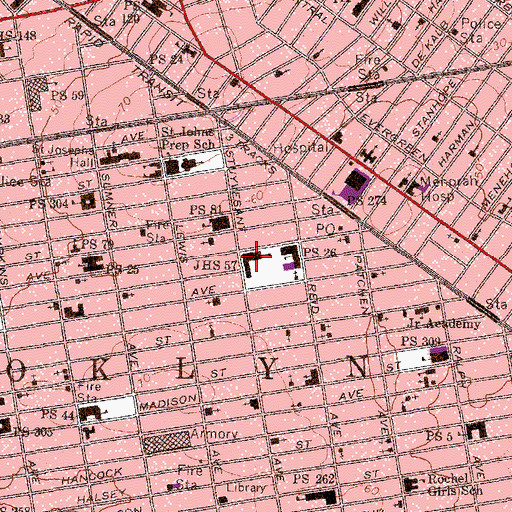 Topographic Map of K385 School of Business Finance and Entrepreneurship, NY