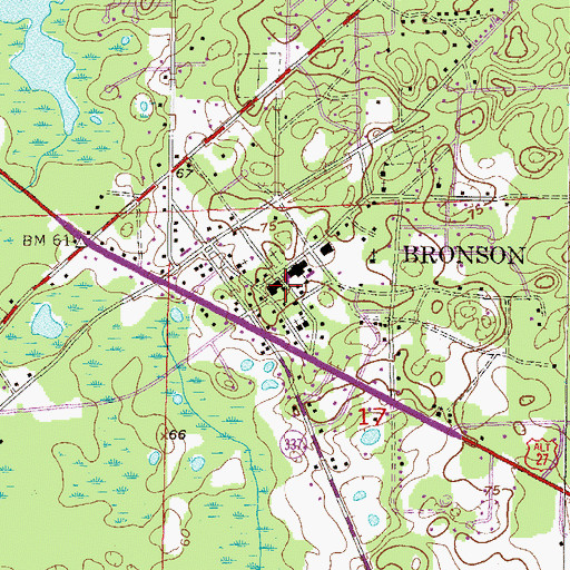 Topographic Map of Levy County Sheriff's Office - Civil, FL