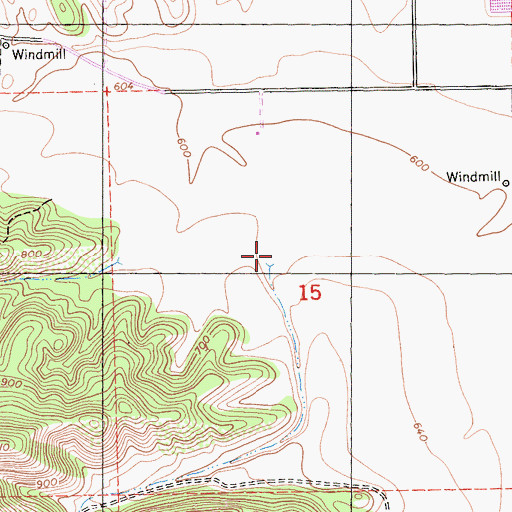 Topographic Map of Seven Well Canyon, CA