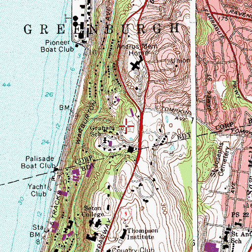 Topographic Map of Ziccolella Elementary / Middle School, NY