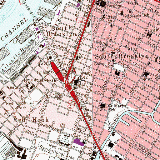 Topographic Map of Public School K146 Brooklyn New School, NY