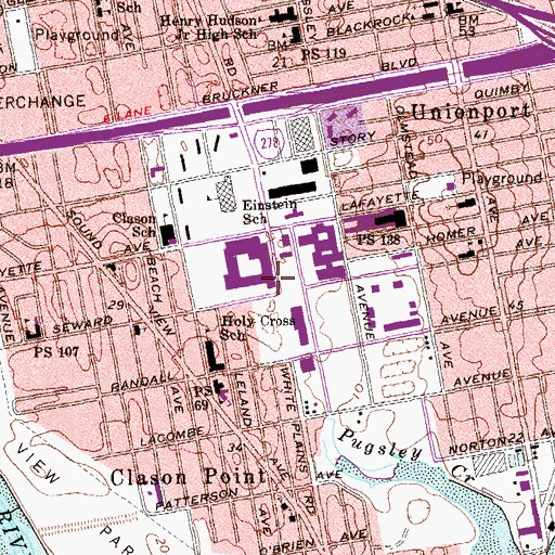Topographic Map of Soundview Health Center, NY