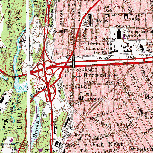 Topographic Map of Delany Sisters Health Center, NY