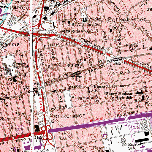 Topographic Map of Diallo Medical Center, NY