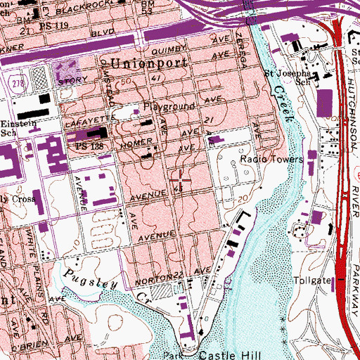 Topographic Map of Jessica Guzman Medical Center, NY