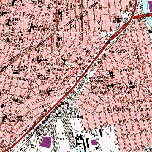 Topographic Map of Ajutian Stahl Health Center, NY