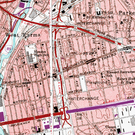 Topographic Map of Governor Juan Ponce De Leon Extension Clinic, NY