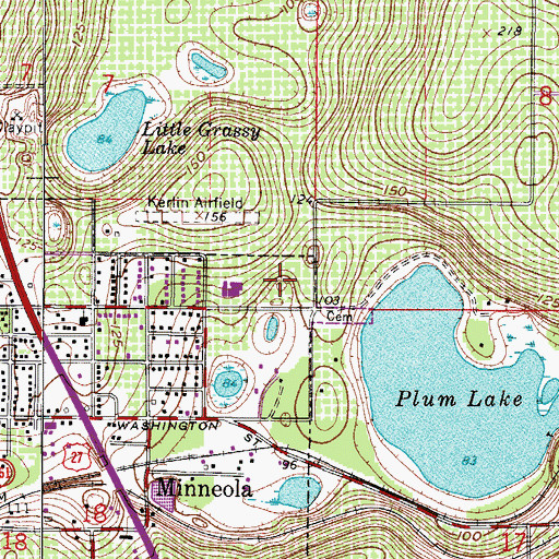 Topographic Map of Minneola Elementary Charter School, FL