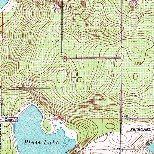 Topographic Map of Grassy Lake Elementary School, FL
