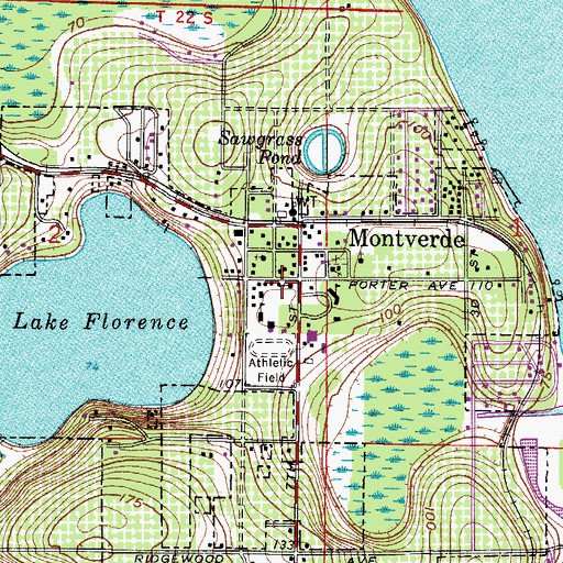 Topographic Map of Montverde Academy, FL