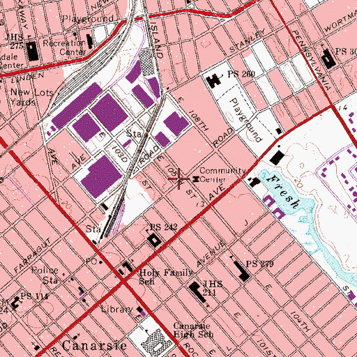Topographic Map of Crown Ministries, NY